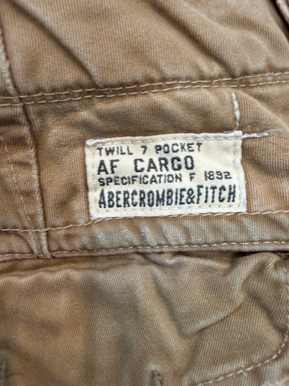 VTG 90s Abercrombie & Fitch Paratrooper Heavy Cargo Distressed Shorts Mens 34 - Picture 5 of 5